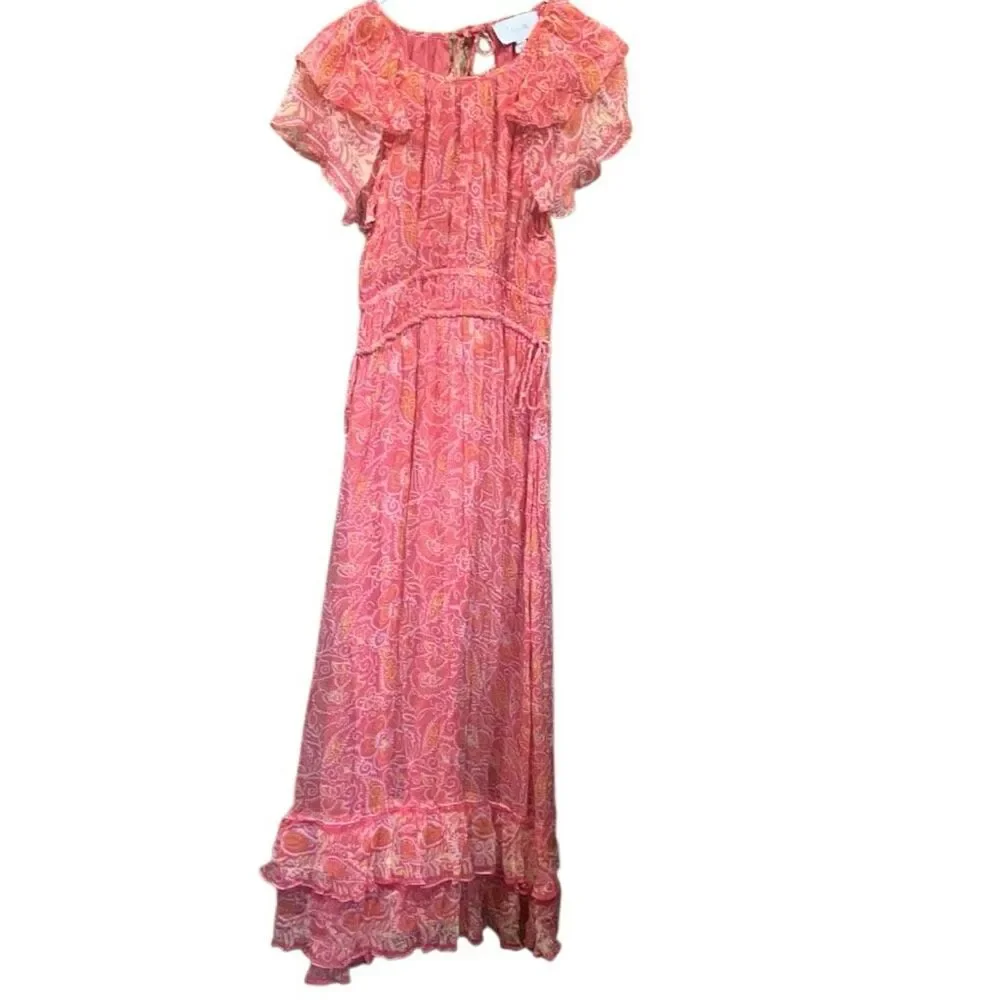 Cleobella FLORAL BLOSSOM Paisley PRINT HANNAH MIDI DRESS Small #400